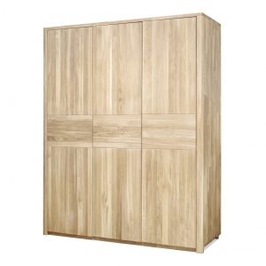 Furniteco Korsa 3 Doors Wardrobe (bleached oak). Photo 3